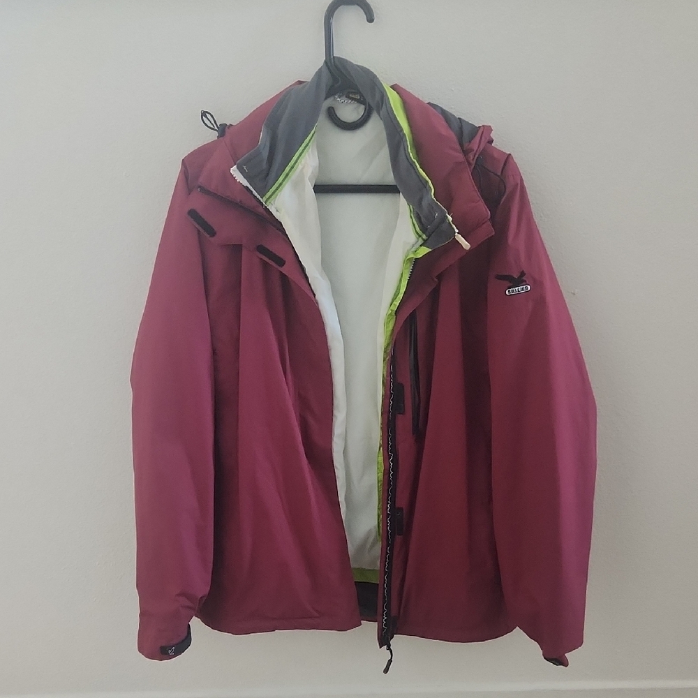 Salewa Multilayered Outdoor Heavy Jacket XL Red And Green